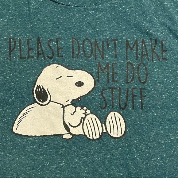 SNOOPY (2016) Official PEANUTS "Please Don't Make Me Do Stuff" T-Shirt Sz Large - Picture 3 of 6
